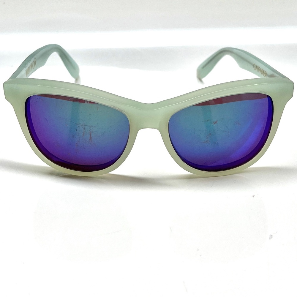 Wildfox Catfarer Sunglasses - Mint Green frames with blue tinted lenses